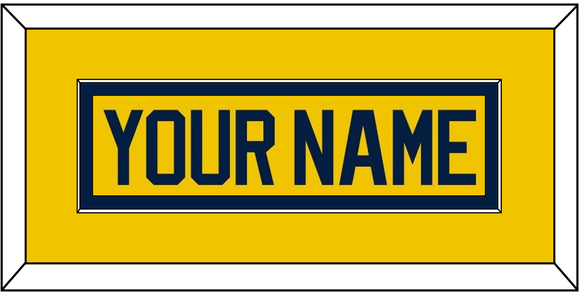 Michigan Hockey Nameplate - Alternate Maize (2021-2023) - Single Mat 2