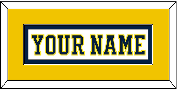 Michigan Hockey Nameplate - Home White (2019-2020) - Single Mat 4