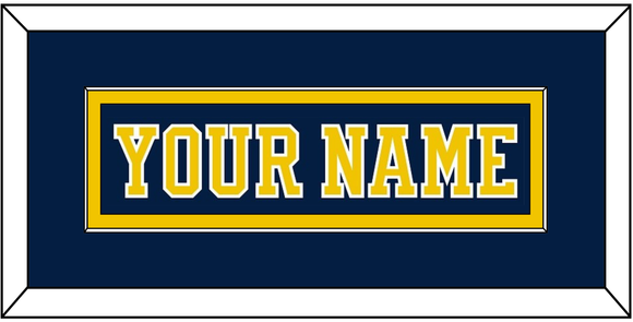 Michigan Hockey Nameplate - Road Blue (2019-2020) - Single Mat 2