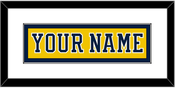 Michigan Hockey Nameplate - Alternate Maize (2019-2020) - Single Mat 1