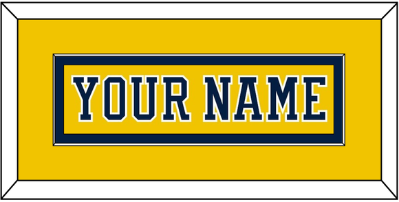 Michigan Hockey Nameplate - Alternate Maize (2019-2020) - Single Mat 2