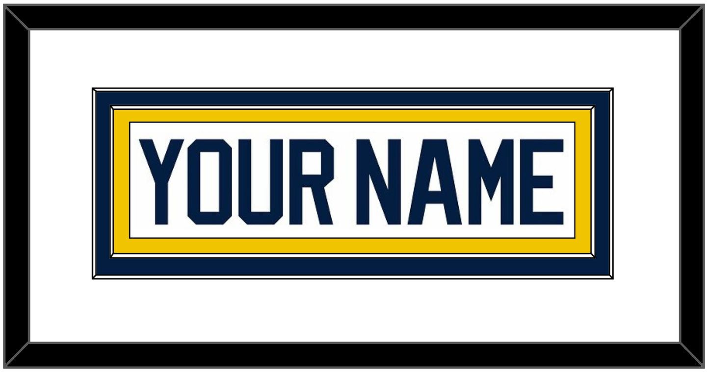 Michigan Hockey Nameplate - Home White (2021-2023) - Signature Tier 1
