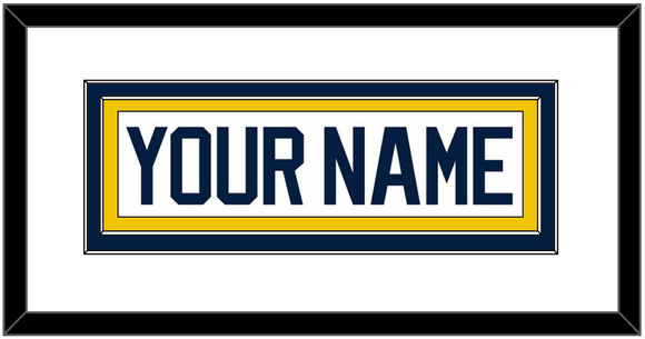 Michigan Hockey Nameplate - Home White (2021-2023) - Double Mat 1