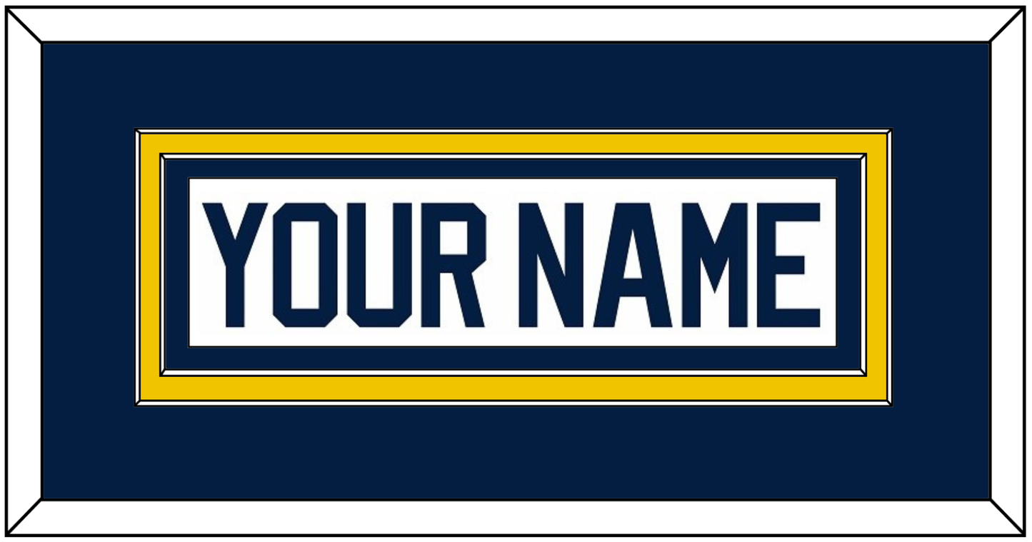 Michigan Hockey Nameplate - Home White (2021-2023) - Signature Tier 2