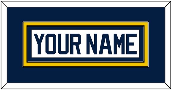 Michigan Hockey Nameplate - Home White (2021-2023) - Double Mat 2