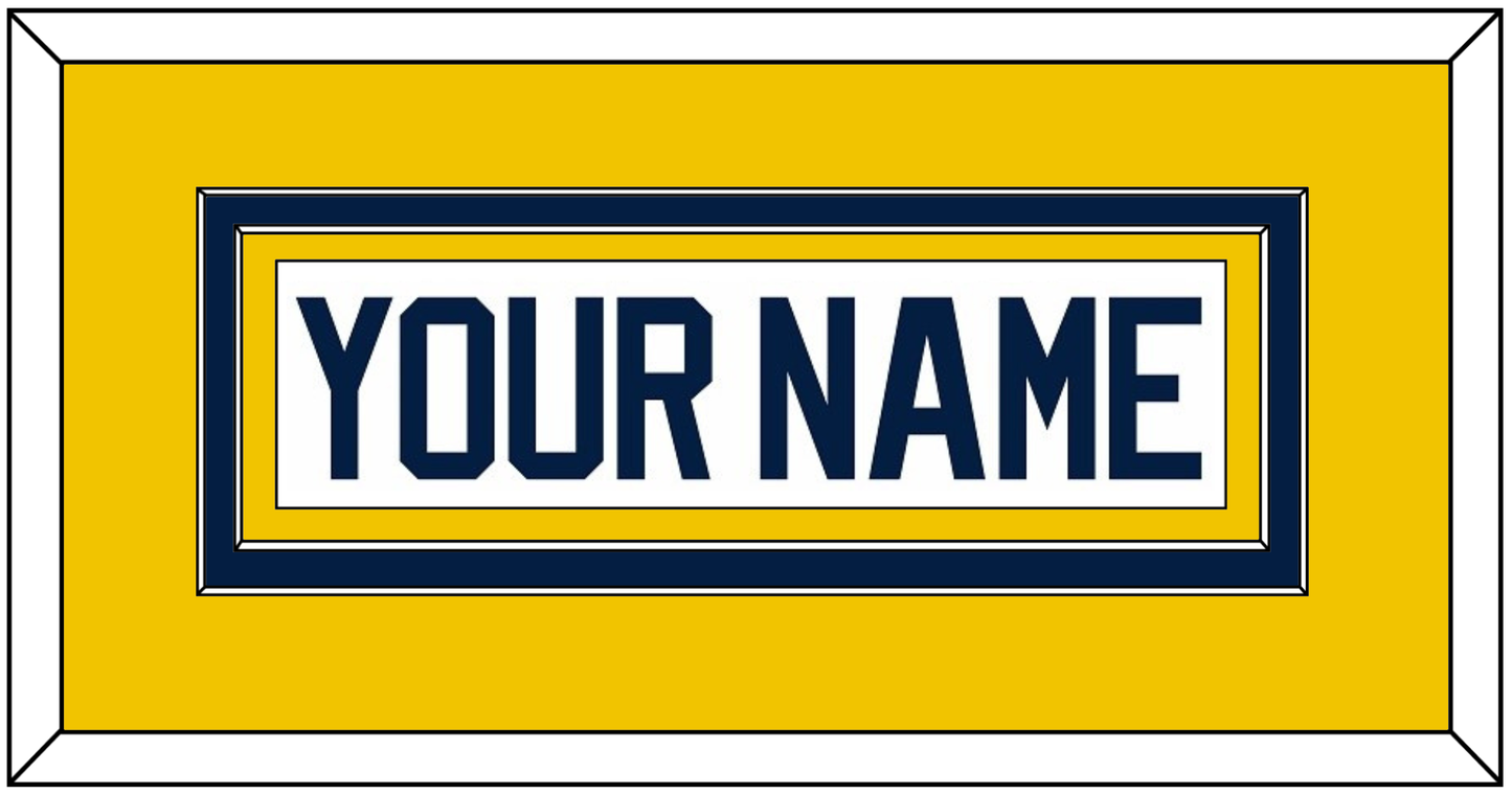 Michigan Hockey Nameplate - Home White (2021-2023) - Signature Tier 3