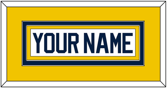 Michigan Hockey Nameplate - Home White (2021-2023) - Double Mat 3