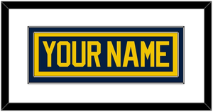 Michigan Hockey Nameplate - Road Blue (2021-2023) - Double Mat 1