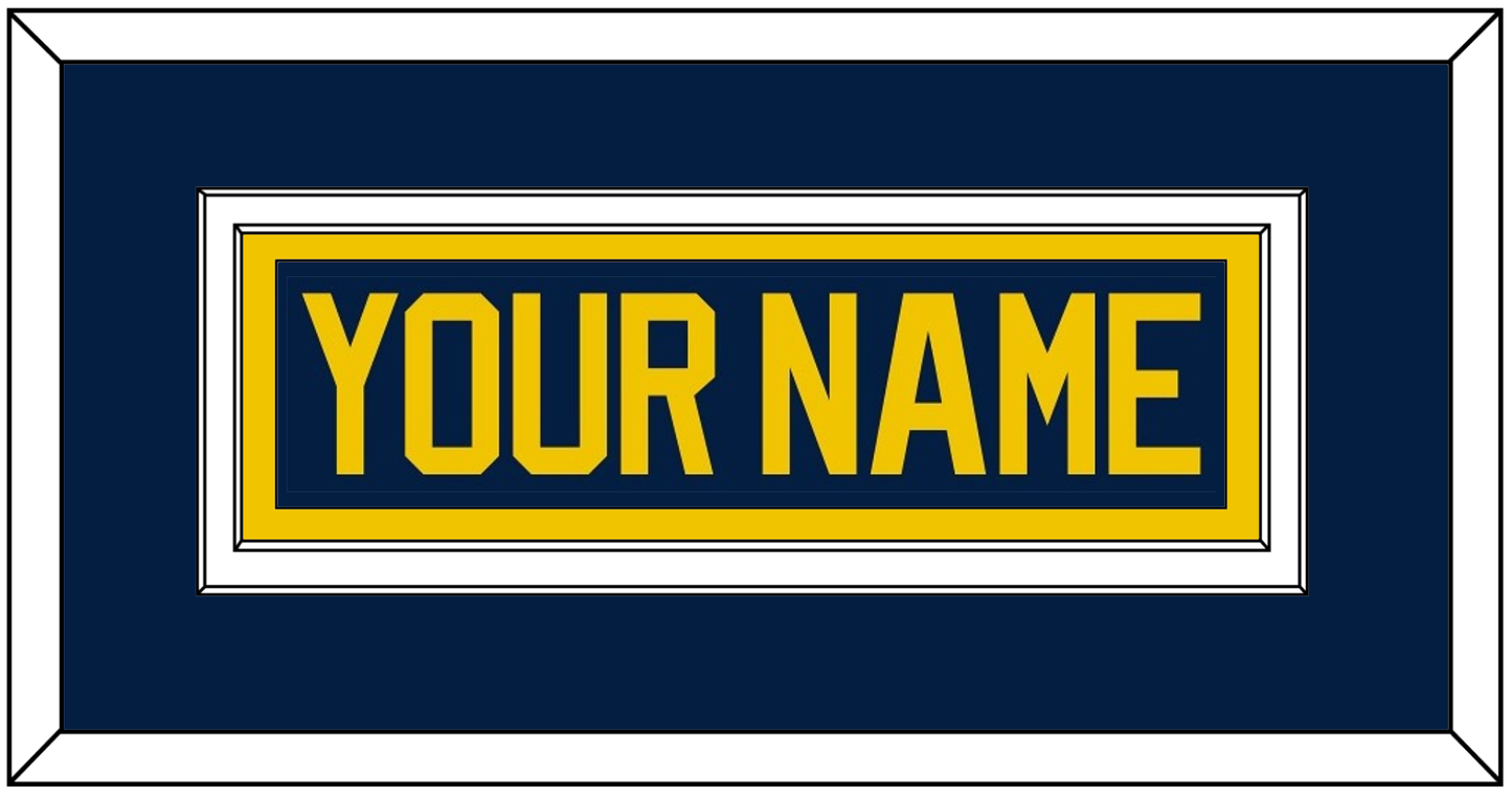 Michigan Hockey Nameplate - Road Blue (2021-2023) - Signature Tier 2