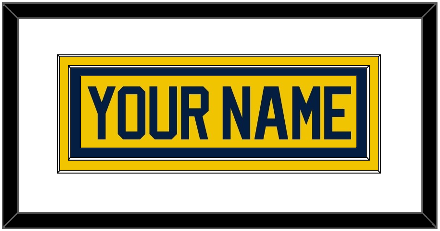 Michigan Hockey Nameplate - Alternate Maize (2021-2023) - Signature Tier 1