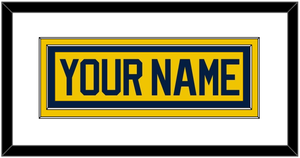 Michigan Hockey Nameplate - Alternate Maize (2021-2023) - Double Mat 1