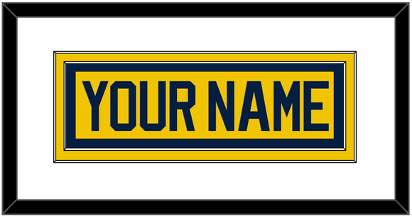 Michigan Hockey Nameplate - Alternate Maize (2021-2023) - Double Mat 1