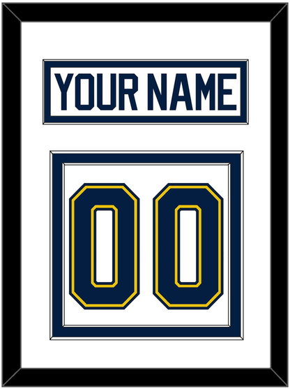 Michigan Hockey Nameplate & Number (Back) - Home White (2021-2023) - Signature Tier 1