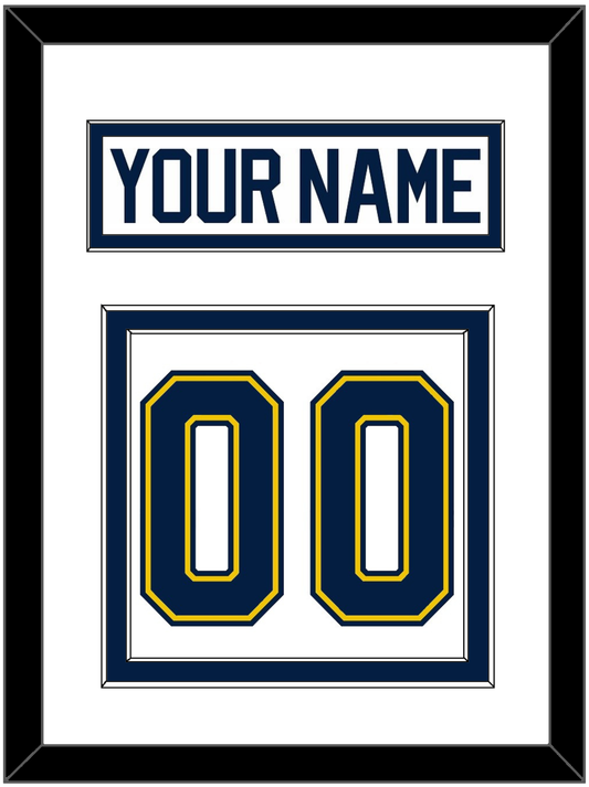 Michigan Hockey Nameplate & Number (Back) - Home White (2021-2023) - Signature Tier 1