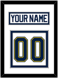 Michigan Nameplate & Number (Back) - Home White (2021-2023) - Double Mat 1