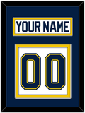 Michigan Nameplate & Number (Back) - Home White (2021-2023) - Double Mat 3