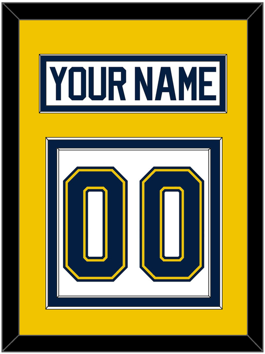 Michigan Hockey Nameplate & Number (Back) - Home White (2021-2023) - Signature Tier 4