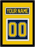 Michigan Nameplate & Number (Back) - Road Blue (2021-2023) - Double Mat 3