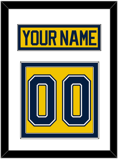 Michigan Hockey Nameplate & Number (Back) - Alternate Maize (2021-2023) - Signature Tier 1