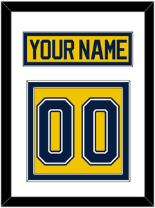 Michigan Nameplate & Number (Back) - Alternate Maize (2021-2023) - Double Mat 1