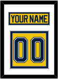 Michigan Nameplate & Number (Back) - Alternate Maize (2021-2023) - Double Mat 1