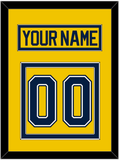 Michigan Nameplate & Number (Back) - Alternate Maize (2021-2023) - Double Mat 2