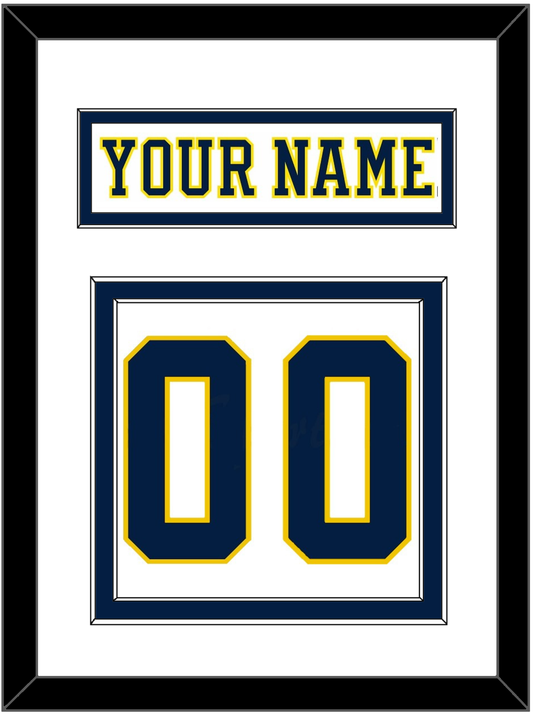 Michigan Hockey Nameplate & Number (Back) - Home White (2019-2020) - Signature Tier 1