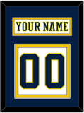 Michigan Nameplate & Number (Back) - Home White (2019-2020) - Double Mat 3