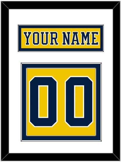 Michigan Hockey Nameplate & Number (Back) - Alternate Maize (2019-2020) - Signature Tier 1