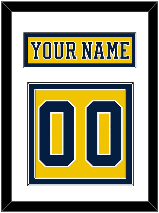 Michigan Hockey Nameplate & Number (Back) - Alternate Maize (2019-2020) - Signature Tier 1