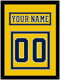 Michigan Nameplate & Number (Back) - Alternate Maize (2019-2020) - Double Mat 2