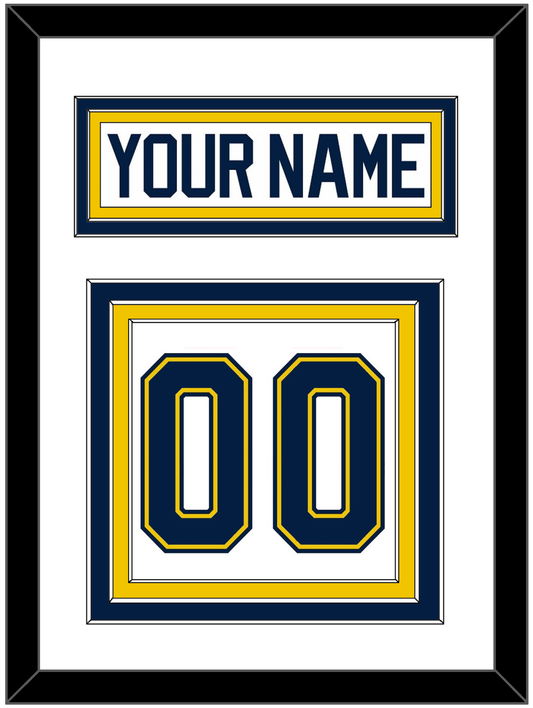 Michigan Hockey Nameplate & Number (Back) - Home White (2021-2023) - Premier Tier 1