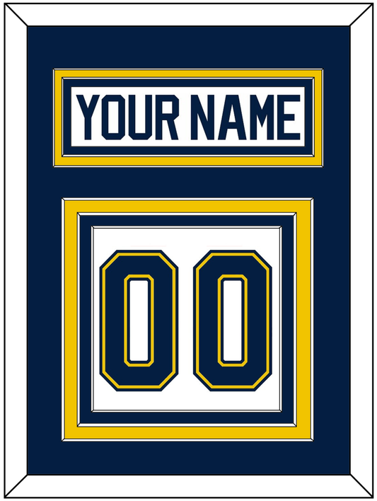 Michigan Hockey Nameplate & Number (Back) - Home White (2021-2023) - Premier Tier 2