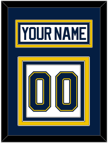 Michigan Hockey Nameplate & Number (Back) - Home White (2021-2023) - Premier Tier 2