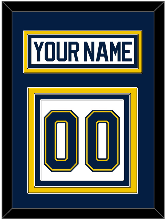 Michigan Hockey Nameplate & Number (Back) - Home White (2021-2023) - Premier Tier 2