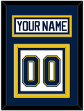 Michigan Nameplate & Number (Back) - Home White (2021-2023) - Triple Mat 2