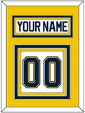 Michigan Nameplate & Number (Back) - Home White (2021-2023) - Triple Mat 3