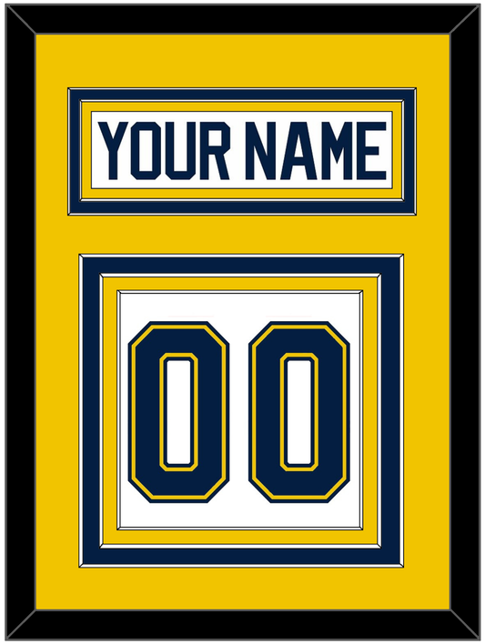 Michigan Hockey Nameplate & Number (Back) - Home White (2021-2023) - Premier Tier 3