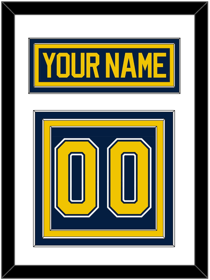 Michigan Hockey Nameplate & Number (Back) - Road Blue (2021-2023) - Premier Tier 1