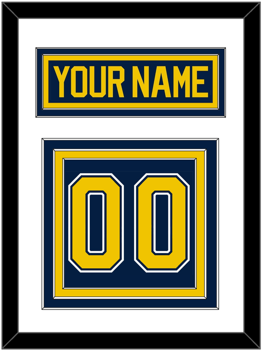 Michigan Hockey Nameplate & Number (Back) - Road Blue (2021-2023) - Premier Tier 1