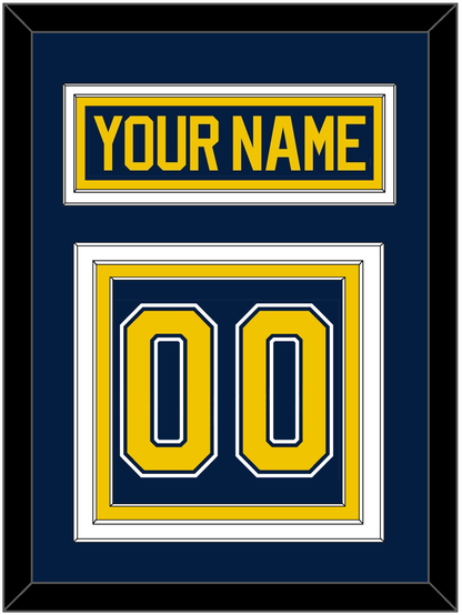 Michigan Hockey Nameplate & Number (Back) - Road Blue (2021-2023) - Premier Tier 2