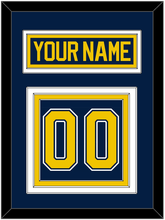 Michigan Hockey Nameplate & Number (Back) - Road Blue (2021-2023) - Premier Tier 2