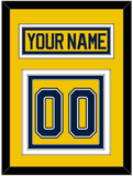 Michigan Nameplate & Number (Back) - Alternate Maize (2021-2023) - Triple Mat 2