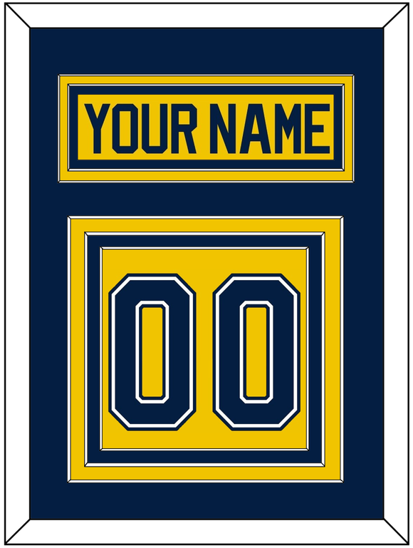 Michigan Nameplate & Number (Back) - Alternate Maize (2021-2023) - Triple Mat 3