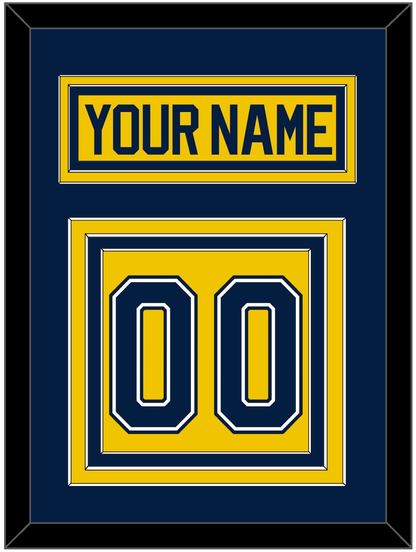 Michigan Hockey Nameplate & Number (Back) - Alternate Maize (2021-2023) - Premier Tier 3