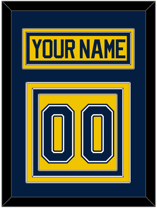Michigan Hockey Nameplate & Number (Back) - Alternate Maize (2021-2023) - Premier Tier 3