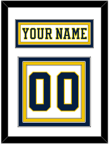 Michigan Hockey Nameplate & Number (Back) - Home White (2019-2020) - Premier Tier 1