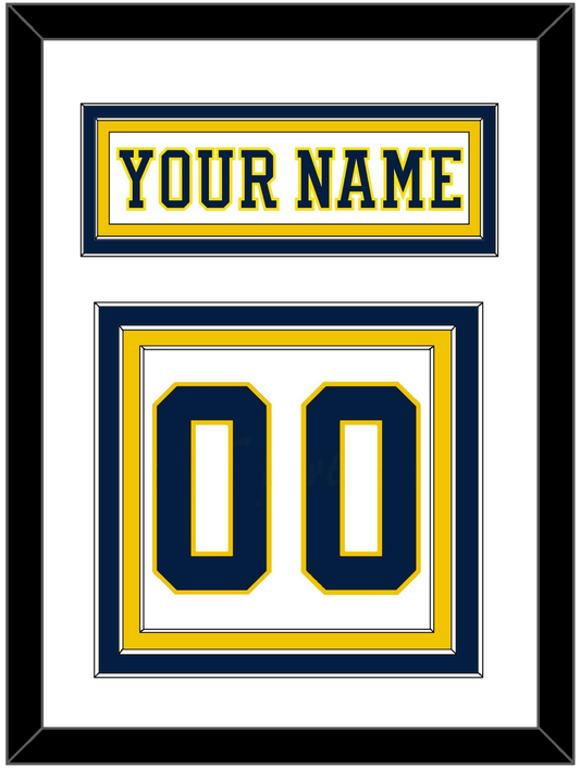 Michigan Hockey Nameplate & Number (Back) - Home White (2019-2020) - Premier Tier 1
