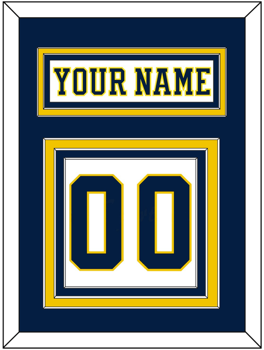Michigan Hockey Nameplate & Number (Back) - Home White (2019-2020) - Premier Tier 2
