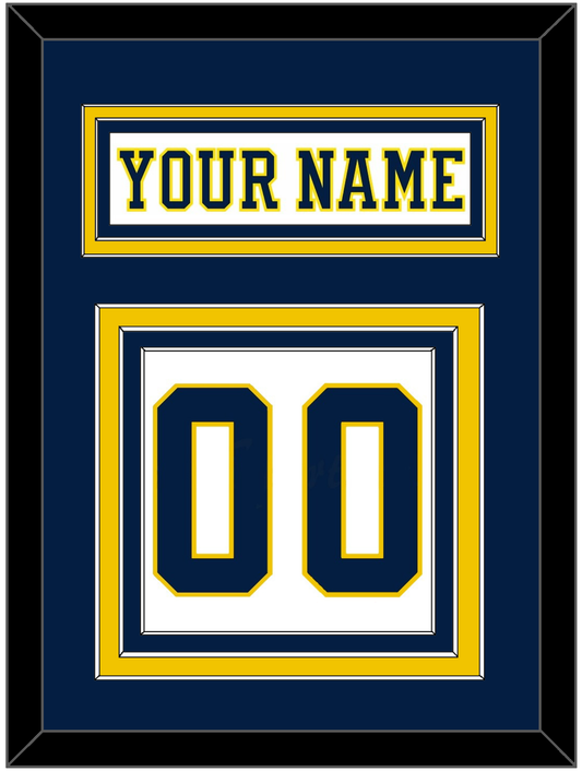 Michigan Hockey Nameplate & Number (Back) - Home White (2019-2020) - Premier Tier 2